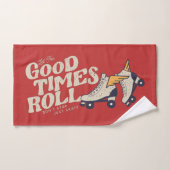 80年代の良い時転が間のレトロを滑らせる バスタオルセット (ハンドタオル)