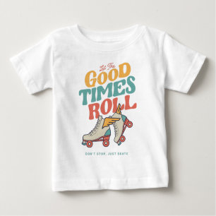 80年代の良い時転が間のレトロを滑らせる ベビーTシャツ