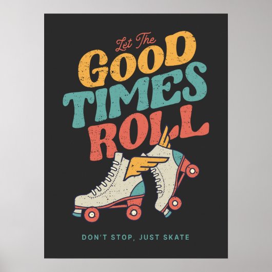 80年代の良い時転が間のレトロを滑らせる ポスター (正面)