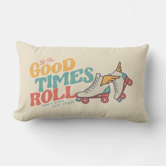 80年代の良い時転が間のレトロを滑らせる ランバークッション (正面)