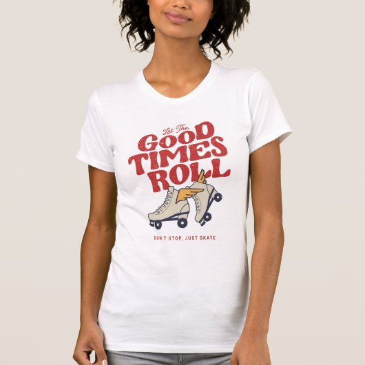 80年代の良い時転が間のレトロを滑らせる Tシャツ (正面)