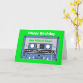 80年代の誕生日カード(80年代混在のテープソングテープ付き) カード (黄色い花)