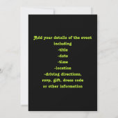 80年代の誕生日パーティーが大好き 招待状 (裏面)