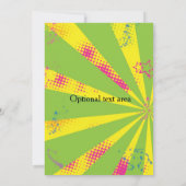 80年代の誕生日パーティーレトロ招待状 招待状 (裏面)