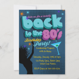 80年代の誕生日パーティー招待状 招待状