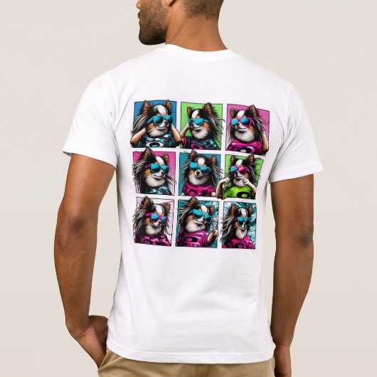 80年代の長髪チワワ Tシャツ (裏面)