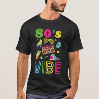 80年代の雰囲気 1980年代 ファッション テーマパーティーの服装 エイティーズ Tシャツ