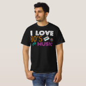 80年代の音楽が大好き – 80年代のコスチューム、ドレファンシース Tシャツ (正面フル)