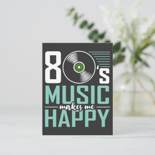 80年代の音楽で幸せおもしろいだ ポストカード (スタンド正面)