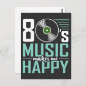 80年代の音楽で幸せおもしろいだ ポストカード (正面/裏面)