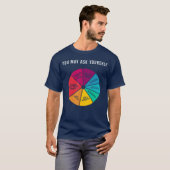 80年代の音楽のレトロな歌詞の円グラフ You May Ask Yours Tシャツ (正面フル)