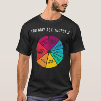 80年代の音楽のレトロな歌詞の円グラフ You May Ask Yours Tシャツ