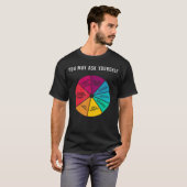80年代の音楽のレトロな歌詞の円グラフ You May Ask Yours Tシャツ (正面フル)