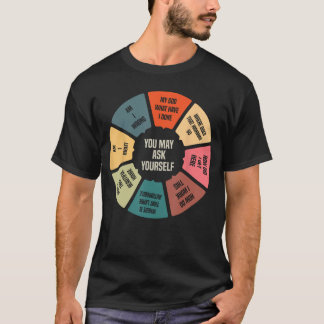 80年代の音楽のレトロな歌詞の円グラフ You May Ask Yours Tシャツ