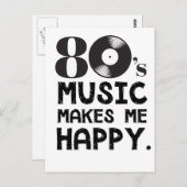 80年代の音楽を聴いて嬉しい ポストカード (正面/裏面)