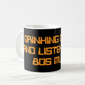 80年代の音楽を聴きながらコーヒーを飲む コーヒーマグカップ (正面左)