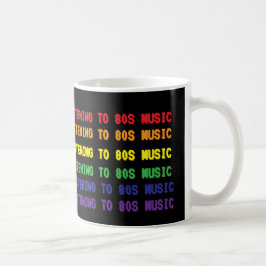 80年代の音楽を聴きながらコーヒーを飲む コーヒーマグカップ