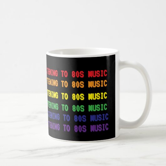 80年代の音楽を聴きながらコーヒーを飲む コーヒーマグカップ (右)