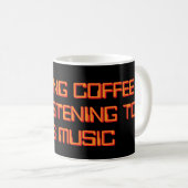 80年代の音楽を聴きながらコーヒーを飲む コーヒーマグカップ (正面右)
