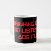 80年代の音楽を聴きながらコーヒーを飲む コーヒーマグカップ (正面左)