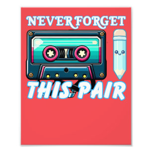 80年代の音楽カセットTシャツ 90sミュージックプレーヤー フォトプリント