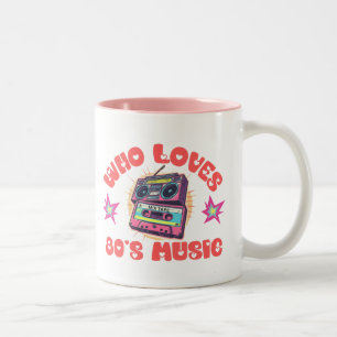 80年代の音楽好きのためのおもしろマグ ツートーンマグカップ