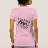 80年代の音楽好きのためのレトロカセットテープ アート Tシャツ (裏面)