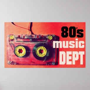 80年代の音楽部ヴィンテージレトロカセットのポスター ポスター