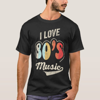80年代の音楽80年代の音楽80年代のバンドが大好き Tシャツ