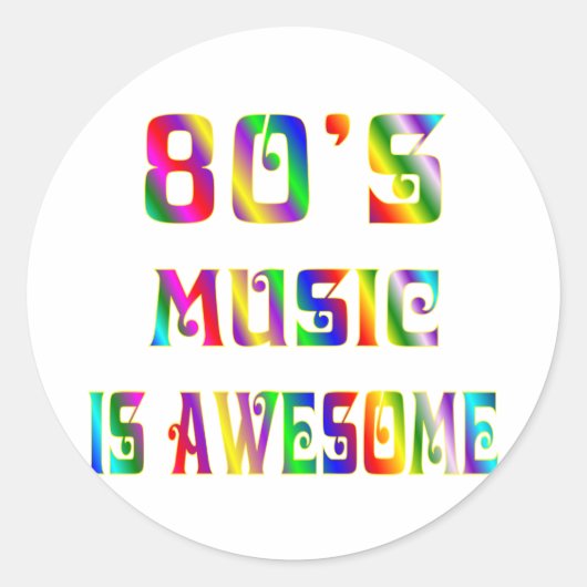 80年代の音楽 ラウンドシール (正面)