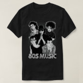 80年代の音楽 Tシャツ (デザイン正面)