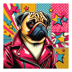 80年代の5年間に生きるPUG フォトプリント