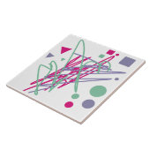 80年代の80年代のヴィンテージカラーはメドレアートガールを飛ばす タイル (側面)