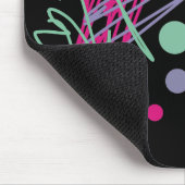 80年代の80年代のヴィンテージカラーはメドレアートガールを飛ばす マウスパッド (コーナー)