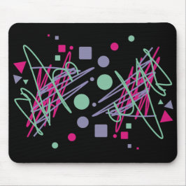 80年代の80年代のヴィンテージカラーはメドレアートガールを飛ばす マウスパッド