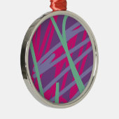 80年代の80年代のヴィンテージカラーはメドレアートガールを飛ばす メタルオーナメント (右)