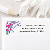 80年代の80年代のヴィンテージカラーはメドレアートガールを飛ばす ラベル (インサイチュ)