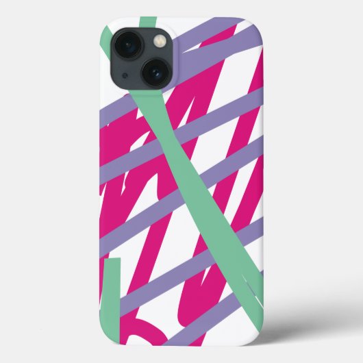 80年代の80年代のヴィンテージカラーはメドレアートガールを飛ばす Case-Mate iPhoneケース (裏面)