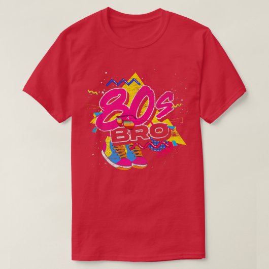 80年代のBroヴィンテージ衣装パーティー1980年代の音楽愛好家Ei Tシャツ (デザイン正面)