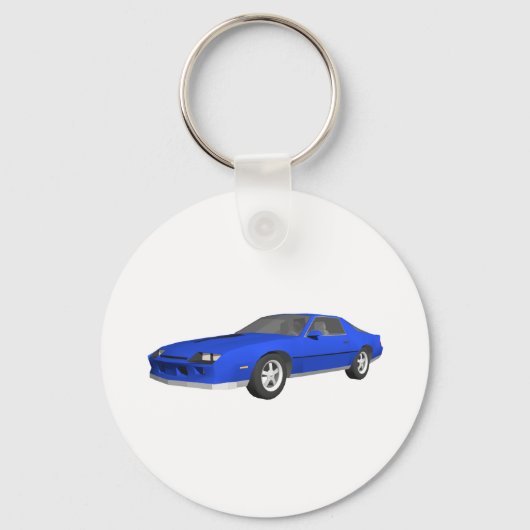 80年代のCamaro Sports Car: 3Dモデル: キーホルダー (正面)