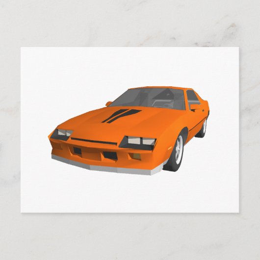 80年代のCamaro Sports Car: 3Dモデル： ポストカード (正面)