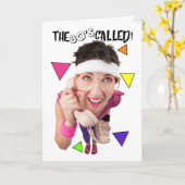 80年代はBirthday Humorカードを呼びました カード (黄色い花)