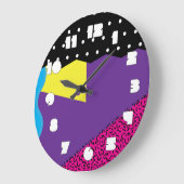 80年代へのフラッシュバック ラージ壁時計 (傾斜)