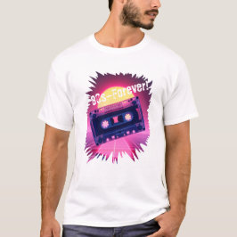 80年代よ永遠に!レトロカセットTシャツ Tシャツ