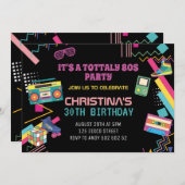 80年代をテーマにしたレトロなディスコパーティーが大好き 招待状 (正面/裏面)