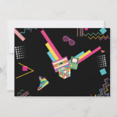 80年代をテーマにしたレトロなディスコパーティー 80'sが大好き 招待状 (裏面)