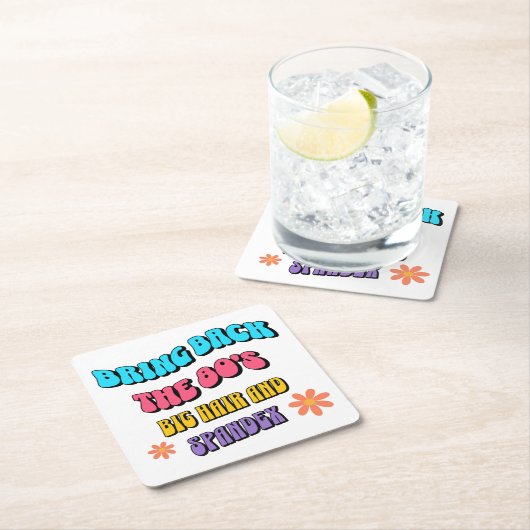 80年代を取り戻す スクエアペーパーコースター (インサイチュ)