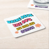 80年代を取り戻す スクエアペーパーコースター (アングル)