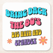 80年代を取り戻す スクエアペーパーコースター (正面)