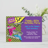 80年代を完全再現したバースデーパーティーの招待状 招待状 (スタンド正面)
